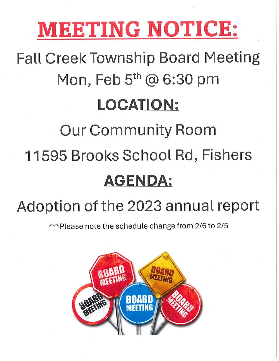 Here are the details regarding our upcoming board meeting.  Have a great weekend!