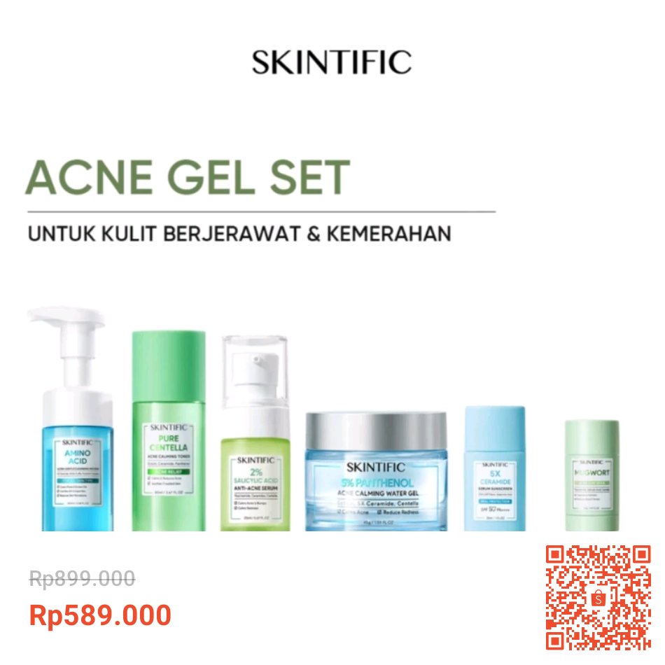 PangananS's tweet photo. Temukan dan dapatkan SKINTIFIC 6pcs Acne / Brightening Skincare Set Moisturizer + Toner + Serum + Face Cleanser + Clay Masker + Sunscreen hanya Rp589.000 di Shopee https://t.co/EaEGrPpHqF #ShopeeID https://t.co/sAy4U29hQg