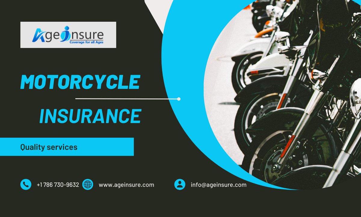 AgeinsureA's tweet image. Explore top-notch motorcycle insurance services at AgeInsure. Your ride, our priority.

🌐 ageinsure.com
📞 Phone: +1 786-802-2677
📧 Email: info@ageinsure.com

#MotorcycleInsurance #BikeCoverage #RideSecure #InsuranceProtection #TwoWheelerSafety #RoadWarriorShield