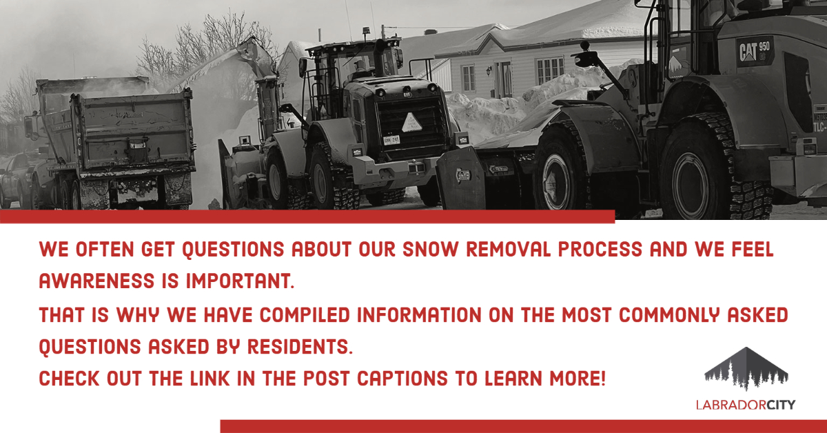 Iabrador_city's tweet photo. For important information on snow removal operations, please check out our FAQ page!  Visit: https://t.co/87UyN1Jvmk
#snowremoval #themoreyouknow #faqanswers https://t.co/XkEXsh1prL