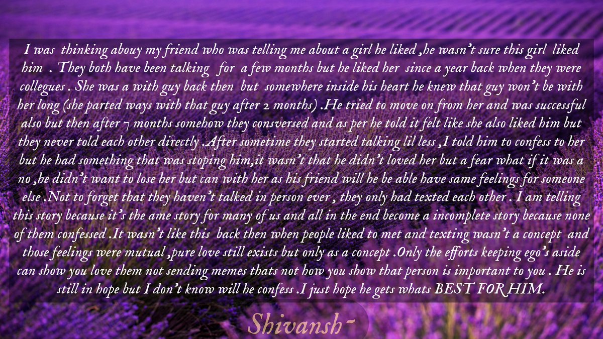 theshivanshz's tweet image. #Confessing is not for everyone .
#love #onesided #heisstillwaiting