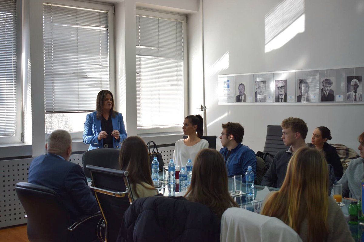 NinaCapric's tweet photo. Belgrade is a place to be this week:

➡️ Memorable brand launch party
➡️ Great Women in @ncr_voyix Serbia panel w/ CMO &amp; CHRO 
➡️ Engaging external affairs activities such as a motivating conversation b/w our CMO &amp; @FPN_Beograd / @ClemsonUniv students
➡️ Fun marketing team dinner https://t.co/DtJ5OfxDuC