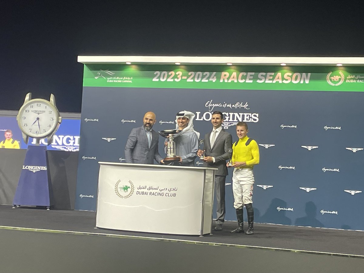 Congrats @mcostaracing, biggest win in Dubai so far as the super-durable MOUHEEB hacks up in the G3 Al Shindagha Sprint. Proper Golden Shaheen contender now.