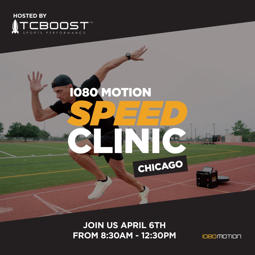 SPEED CLINIC in Chicago - April 6th Open to anyone interested in learning how to gain an edge in speed development! Free to 1080 customers and only $49 for non-customers. For more information and to register: 1080motion.com/speedclinic/ #makespeedhappen #1080sprint2 #speedclinic
