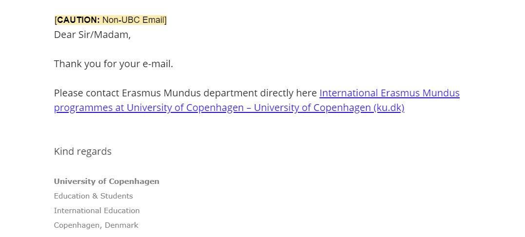 I wrote to the University of Copenhagen a couple of days ago to request a waiver for IELTS for one of my mentees: