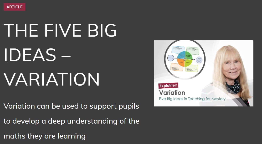 Variation, probably the most talked about and powerful idea in mathematics. Please read this article where I share insights, video, resources and practical ideas for application ncetm.org.uk/features/the-f…