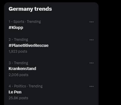 PlanetReFi's tweet photo. 🌍 #PlanetRiverRescue is trending WORLDWIDE 🚀

🏆 #1 WORLDWIDE
🇺🇸 #1 USA
🇧🇷 #1 BRAZIL
🇹🇷 #1 TURKEY
🇩🇪 #2 GERMANY

#PlanetReFi $PLANET https://t.co/yi97nWeu1X