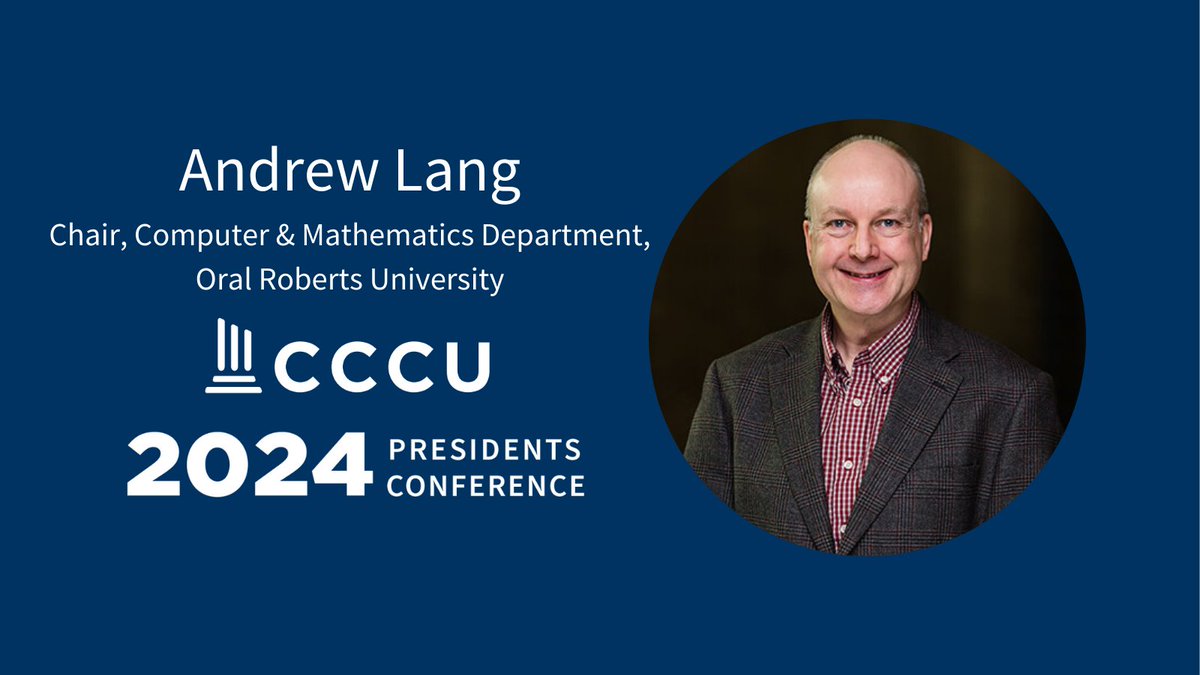 cccuorg's tweet photo. Speaking on artificial intelligence at the #CCCUPresConf, @OralRobertsU’s Dr. Andrew Lang provided a deep dive on the history and current forms of AI, exploring its revolutionary uses (and possible abuses) in higher education. https://t.co/1J06kWeeg9