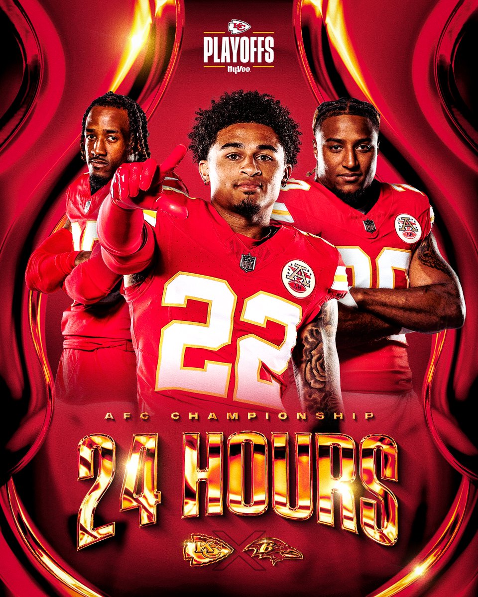 Chiefs's tweet photo. THIS. TIME. TOMORROW. ⏰ https://t.co/uAVA18O4Mw