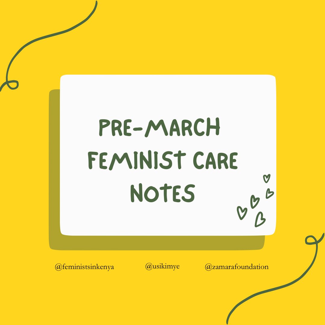 We know it’s been a challenging few weeks, so we wanted to share some feminist care notes ahead of tomorrow’s march against femicide. We hope you reflect on these words and see you all tomorrow! 
#TotalShutDownKE