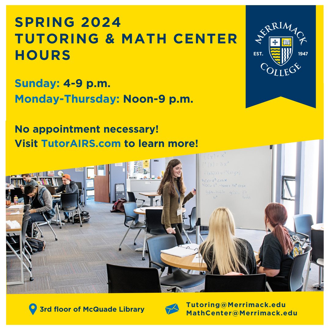 Merrimack College Tutoring & Math Center (@MCMathCenter) / Posts / X