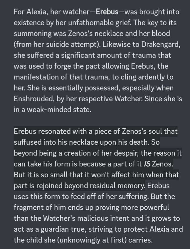 vividresonance_'s tweet photo. Lore just because lol

Though she becomes the shade of a Reaper, what clings to her is not a voidsent. What scarfs and gnaws at her heart is a Watcher born of grief. https://t.co/mMj9F2aD7z