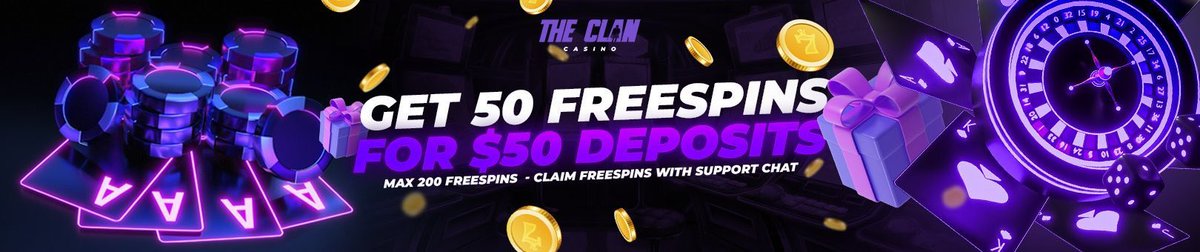 🔥 SPECIAL FRIDAY FREESPINS 🔥 😎 Only this Friday you get: ▫️ 50 Freespins every $50 deposit up to 200 FS ▫️ Open a ticket on our support chat 🔗 casino.theclan.gg 💎 RT + FOLLOW to try to win 20$