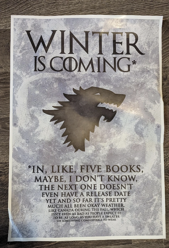 From a Comic Expo 11 years ago, still relevant (Via Reddit: reddit.com/r/gameofthrone…)