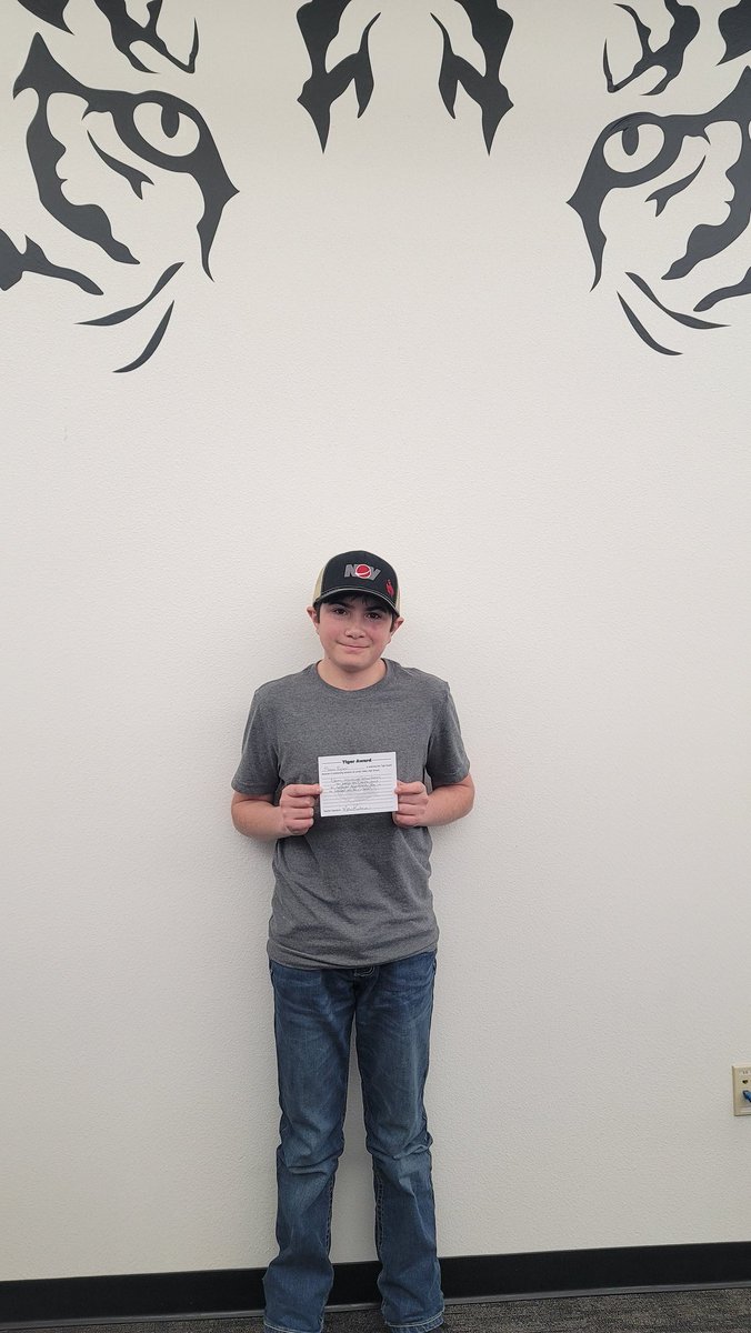Sam always volunteers to help in class and to answer questions. He is a class leader! #Tigeraward2324 <a href="/Fremont1_LVHS/">Lander Valley HS</a>