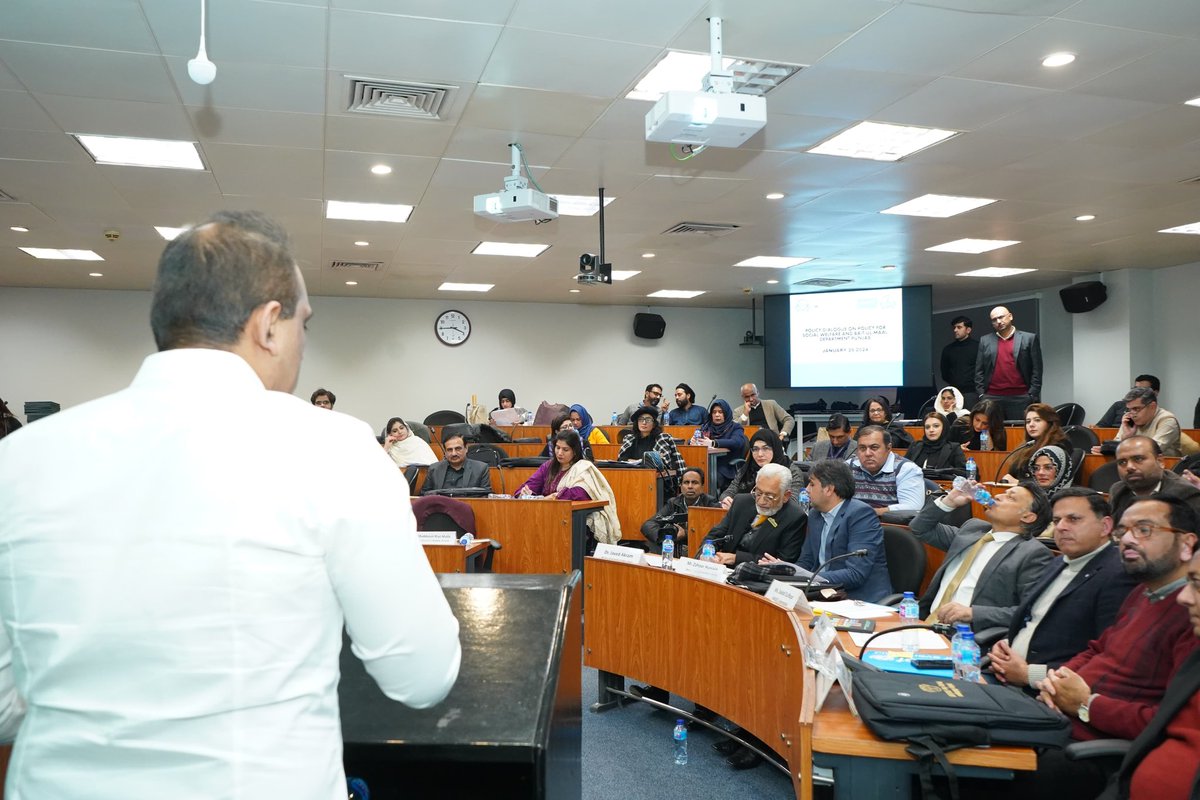 muddassirmalik1's tweet photo. Final consultative session of 1st ever draft Policy for Social Welfare Deptt concluded at CBS LUMS today. Meaningful feedback from academia, students, intl partners and NGOs was received. Thanks @jakramaimc and Zahoor Hussain for ownership &amp; CBS LUMS team for hosting us. https://t.co/seuqbpR9Pb