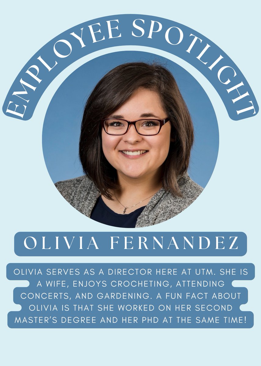 UTM_ITS's tweet photo. This week’s Employee Spotlight goes to Olivia Fernandez! Olivia goes above and beyond for our department, and we are so grateful to have her on our team! Give her a shoutout in the comments! #utmits🤩🤩🤩 https://t.co/wifYZbiAJC
