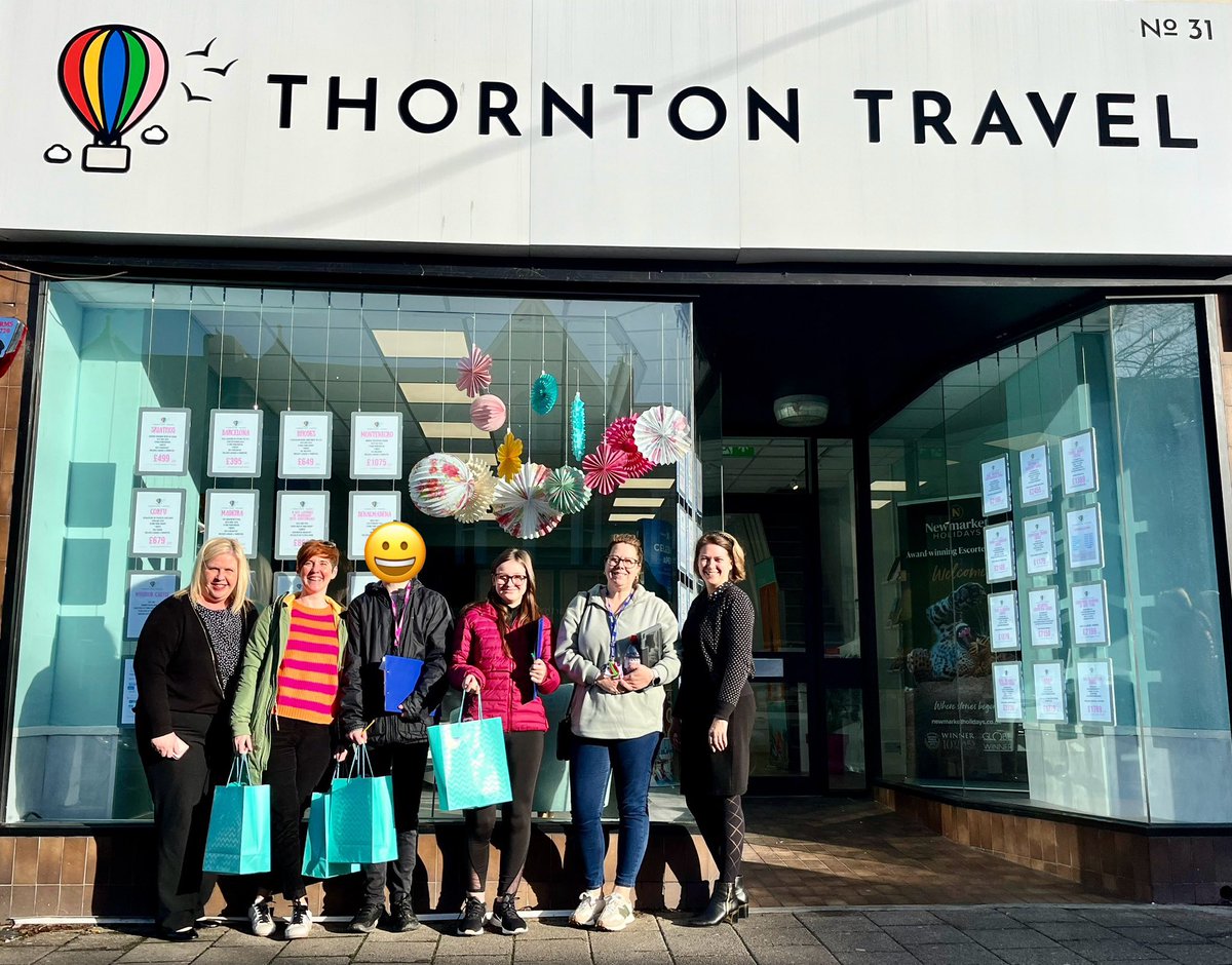 YYDCWRE's tweet photo. Our Travel and Tourism group visited Thornton Travel in Penarth today, pupils asked questions about the skills needed for the job as part of their qualification. Staff were super helpful &amp; the pupils were very confident &amp; received a goody bag 🤩 @YsgolYDeri @yydsecondary https://t.co/Kz896LI50O
