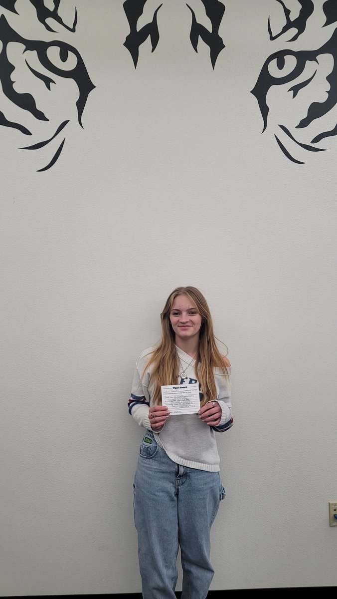 Alice consistently demonstrates a strong work ethic and is a welcoming person to all students. #Tigeraward2324 <a href="/Fremont1_LVHS/">Lander Valley HS</a>