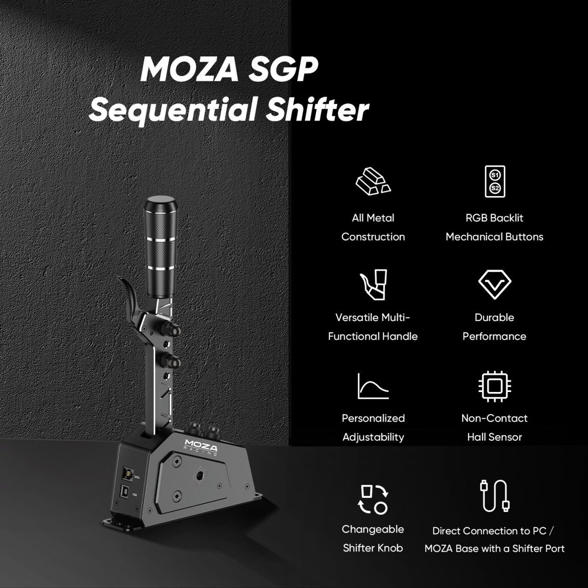 moza_racing's tweet photo. All-metal construction, sleek design, full features, easy adjustability, and seamless compatibility. Get it all with the MOZA SGP sequential shifter for just $129!
https://t.co/RQSufO23la
#mozaracing #moza #simracing #mozashifter #sequentialshifter #preorder #allmetal #SGP https://t.co/q6ZaVjVOPE