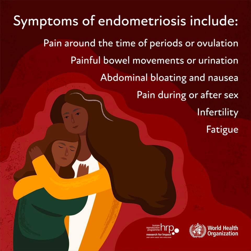 Endometriosis is a disease where tissue similar to the lining of the uterus grows outside the uterus, causing pain and/or infertility. Symptoms associated with endometriosis vary - including a combination of: ♀️ painful periods ♀️ chronic pelvic pain ♀️ pain during and/or after…