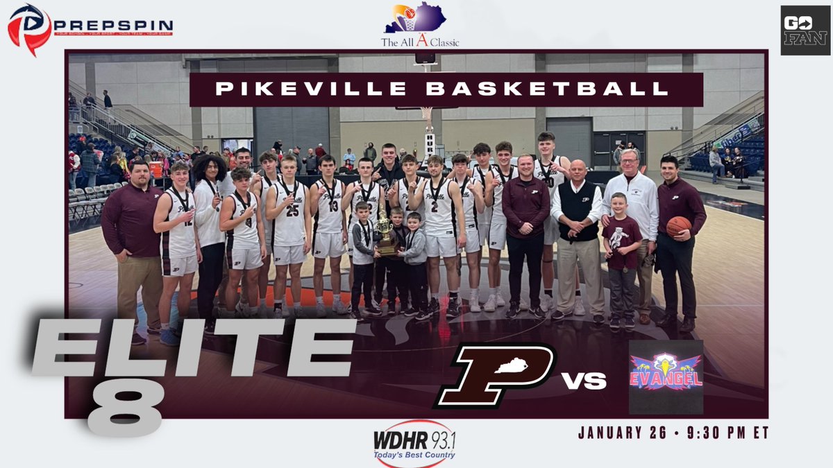 Pikeville HS Boys Basketball (@pikevillehsbb) on Twitter photo The Panthers will take on Evangel in the Elite 8 tonight at 9:30pm!! Make the trip to support your Panthers!!!
<a href="/phsfansection/">Pikeville High School Fan Section</a> <a href="/PikevilleSports/">Pikeville Athletics</a>
#JOY #forthecity #brothers The Panthers will take on Evangel in the Elite 8 tonight at 9:30pm!! Make the trip to support your Panthers!!!
<a href="/phsfansection/">Pikeville High School Fan Section</a> <a href="/PikevilleSports/">Pikeville Athletics</a>
#JOY #forthecity #brothers