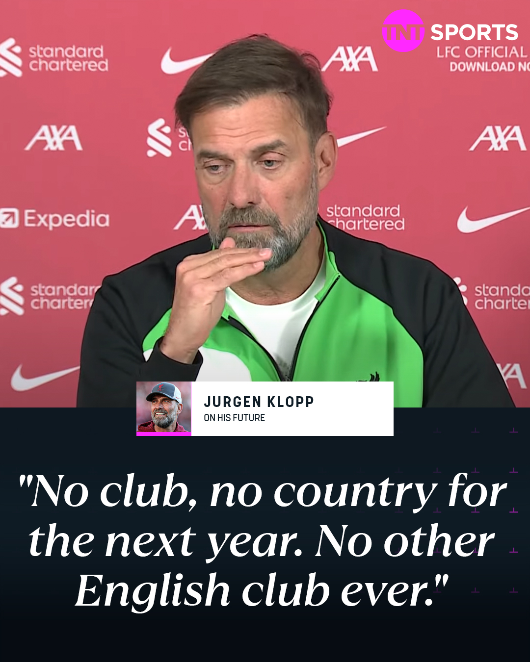 Football On TNT Sports On X: "Jurgen Klopp Won'T Be Managing.