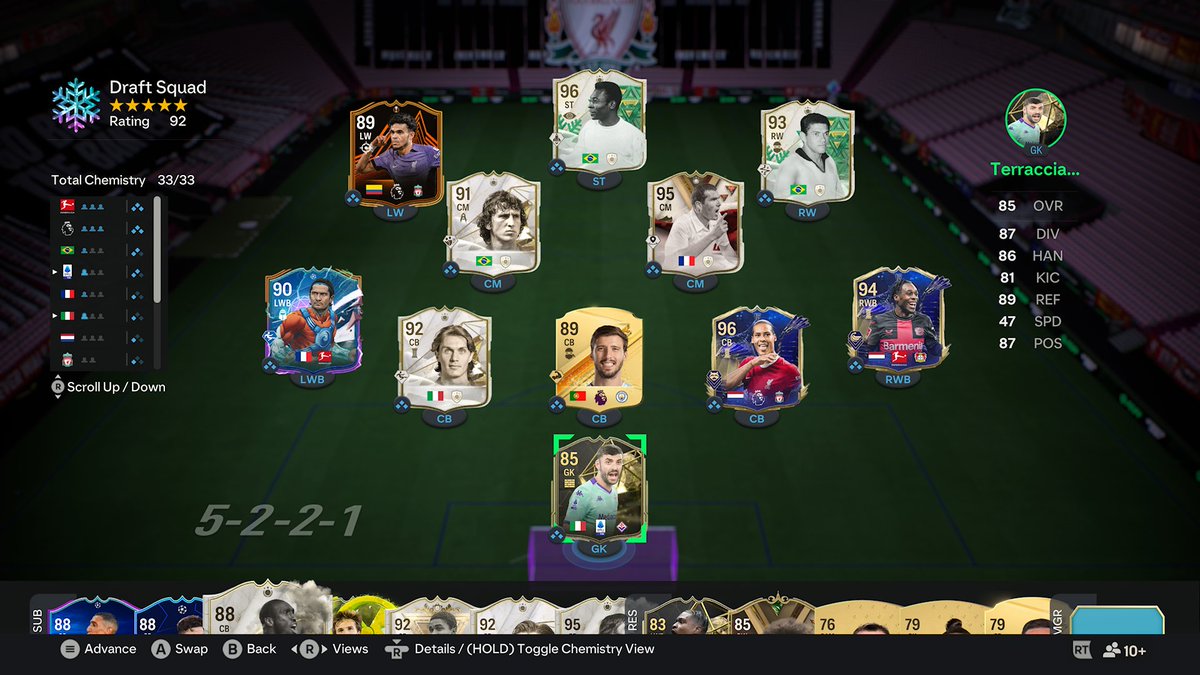 Cookeh18's tweet photo. @NepentheZ  just got this 125, ridiculous team. 5221 got me a 124 before this, seems like the best formation to me 🫡 https://t.co/Wc9PoGwh0O