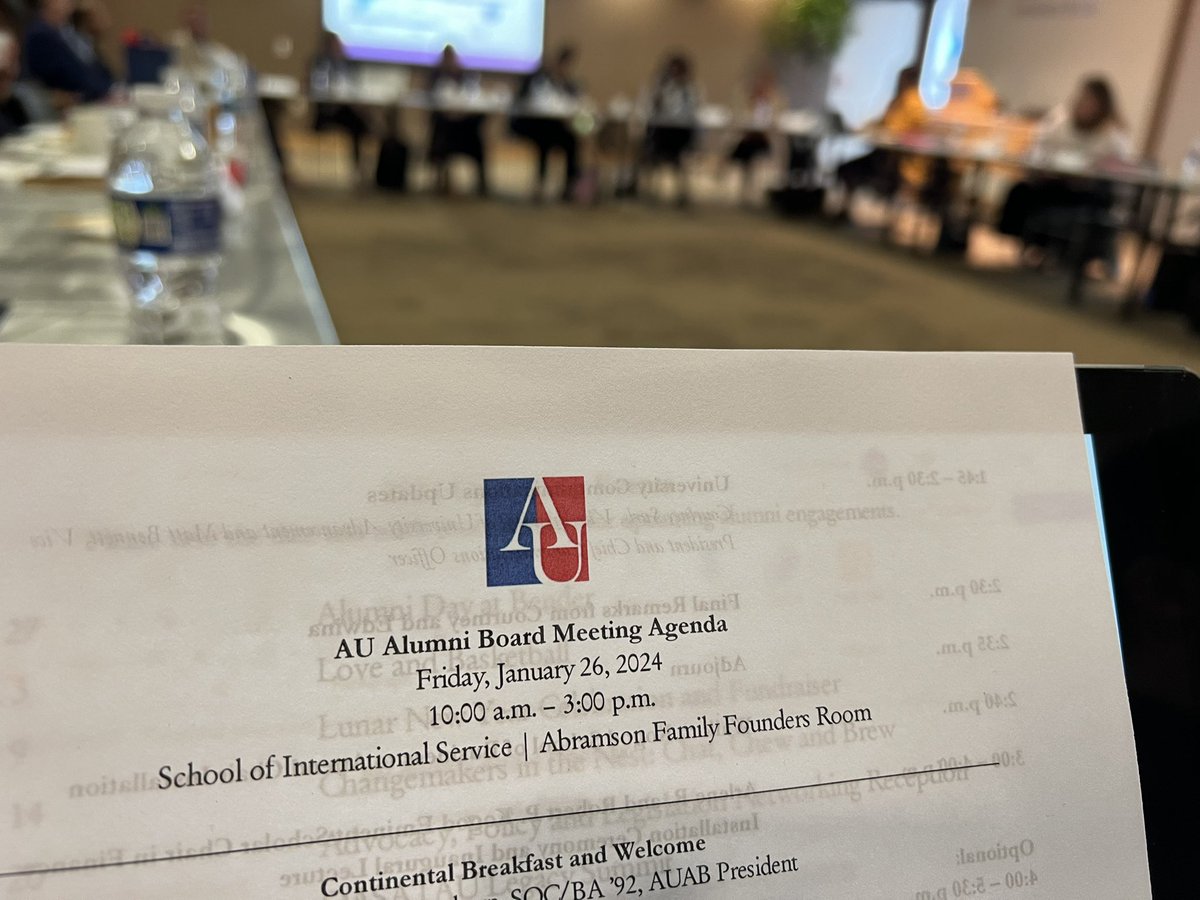 Back in DC with my fellow <a href="/AmericanUAlum/">American U Alumni</a> board members, hearing important updates from faculty and staff on current and future #AU priorities. #challengeaccepted