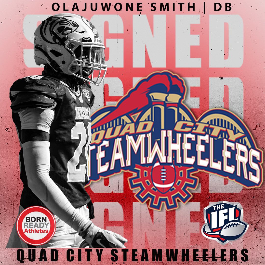 Please join us in congratulating our client, @olajuwonesmith, for signing an IFL contract to play for the Quad City Steamwheelers! 🏈💰 “Big O” had a phenomenal collegiate career winning a SIAC championship as a Benedict Tiger 🐯!

Best of luck Big O! 🚀 @quadcitysteamwheelers