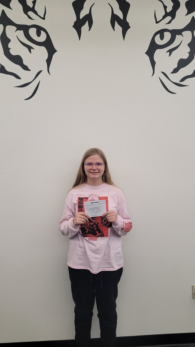 Riley is always ready to learn and engaged in lessons. #Tigeraward2324 <a href="/Fremont1_LVHS/">Lander Valley HS</a>