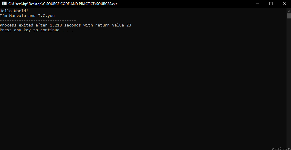 Hello World! I'm Marvalo and starting today i would be documenting my progress as a beginner C programmer. I'll be touching on statements, loops, pointers and structures. Going from the simplest codes to the most complicated.
please join me, like, comment.
#Cprogramming #C #ICyou