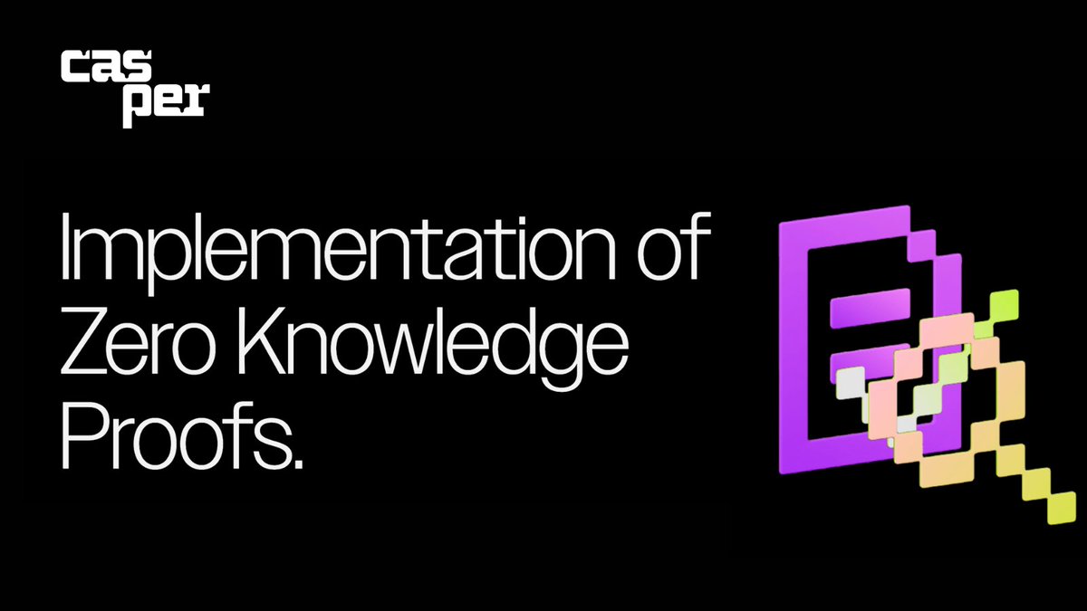 Casper_Network's tweet photo. Why should you care about Zero Knowledge Proofs?  

With ZK Proofs, it is possible to validate a statement without the need to reveal any additional information beyond the statement itself.   

Implementing Zero Knowledge Proofs (ZKPs) will improve the privacy, security, and scalability for any blockchain. 

The @odradev project is one such example that has open-sourced its code to encourage further exploration around ZKPs on Casper.  

We recommend that developers also check out Risc Zero, a general-purpose zero knowledge virtual machine featuring an open-source codebase for writing ZK Proofs ⚡️