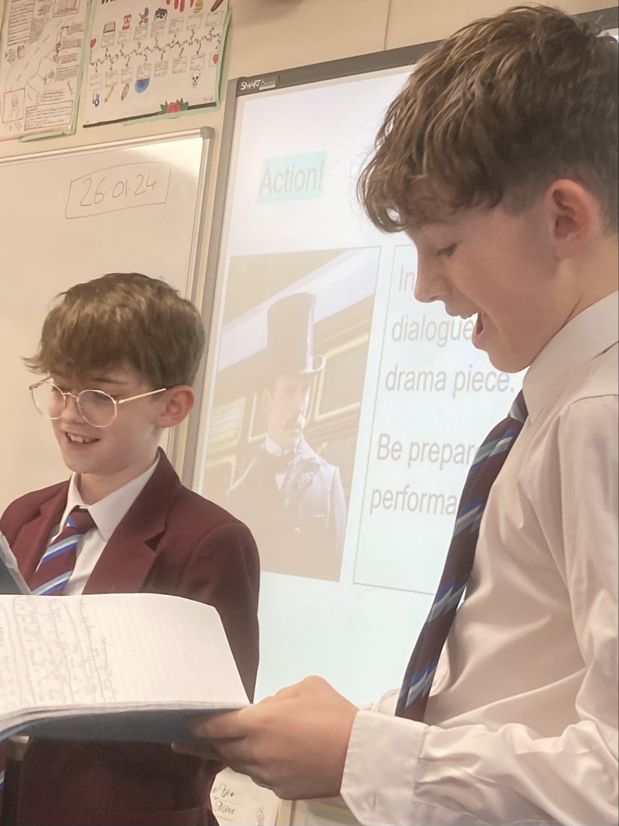 Year 8 using their drama skills to bring dialogue to life! #SGSEnglish #SGSSenior #SGSDifference