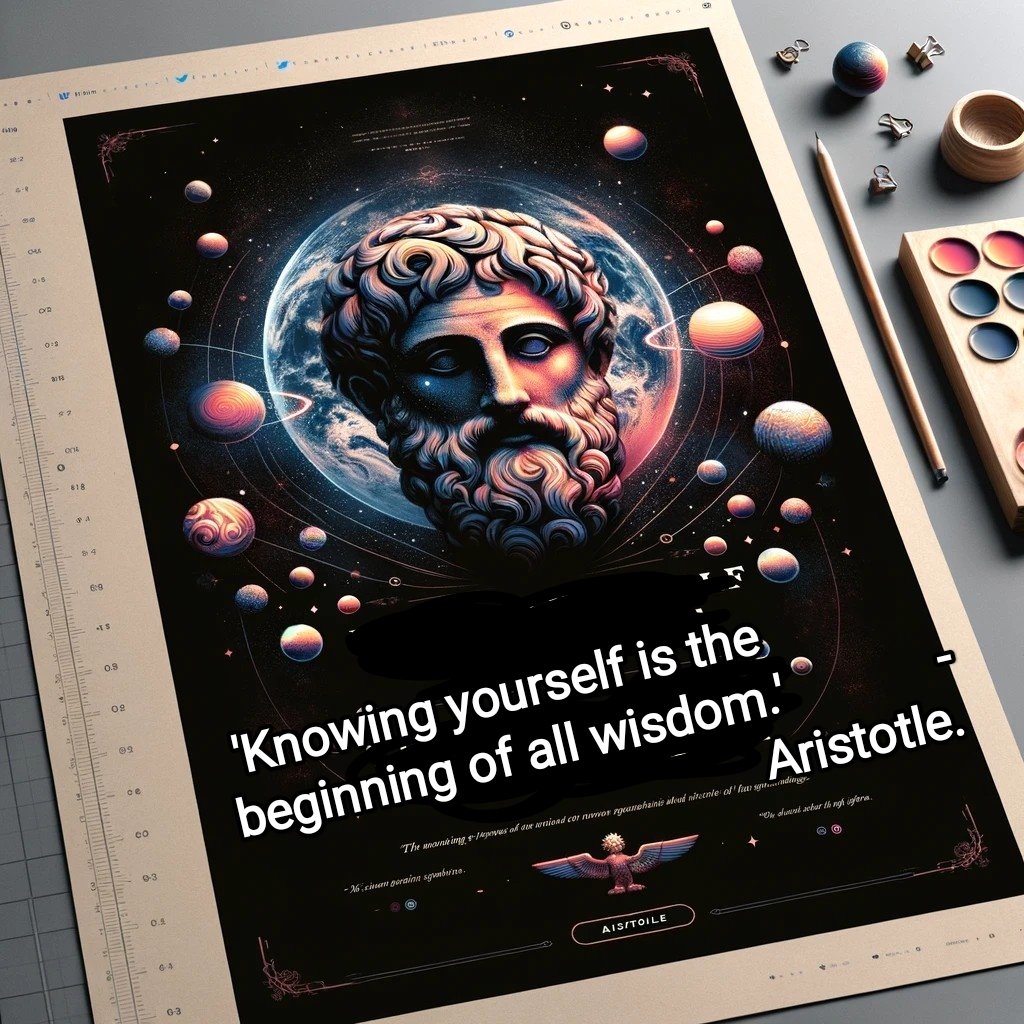 ApathJagat267's tweet photo. "🌟 'Knowing yourself is the beginning of all wisdom.' - Aristotle. In our journey through life, self-awareness is the key to unlocking true wisdom. What steps are you taking today to understand yourself better? #WisdomWednesday #AristotleQuotes #Philosophy #SelfDiscovery #Mindfu https://t.co/x8hcz7vBEo