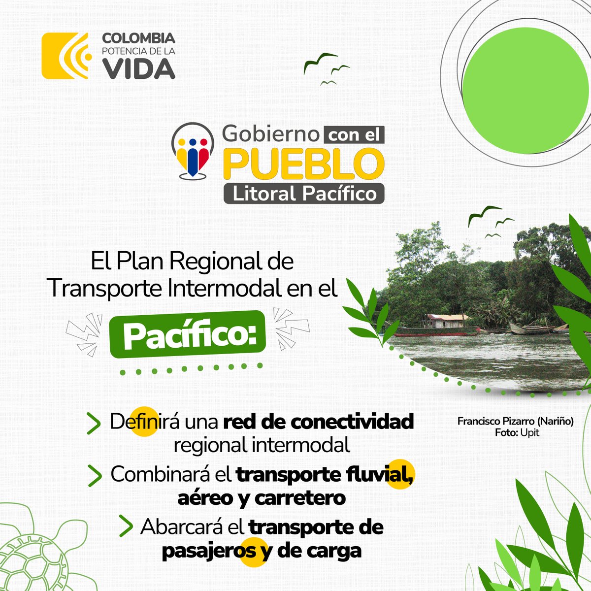 MinTransporteCo's tweet photo. 🇨🇴El Plan Regional de Transporte Intermodal en el Pacífico que estamos formulando desde la @UPIT_Col, marca un hito en el compromiso del #GobiernoConElPacífico para el desarrollo regional. https://t.co/0yTgKlYccv