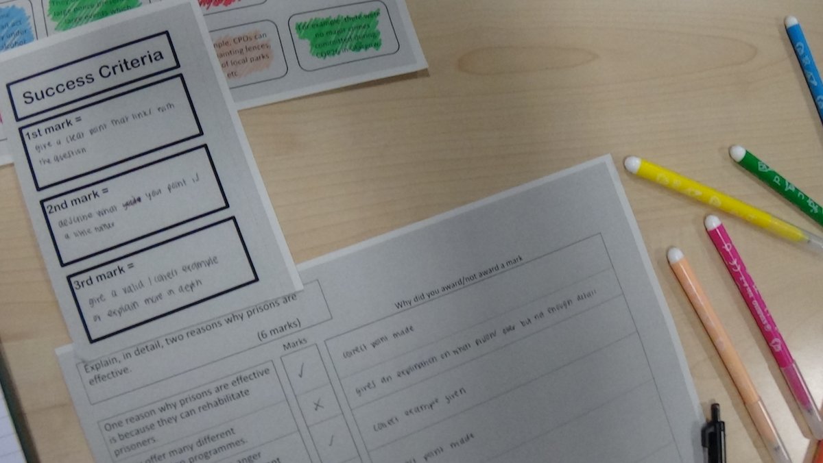Nat 5 Modern Studies students at Grangemouth High School get to grips with the “what and the why” of the SQA assessment criteria. Deconstruction of the “Explain” style question and the pre-assessment of an exemplar clarifies the ingredients for success. Osiris Educational #OTI