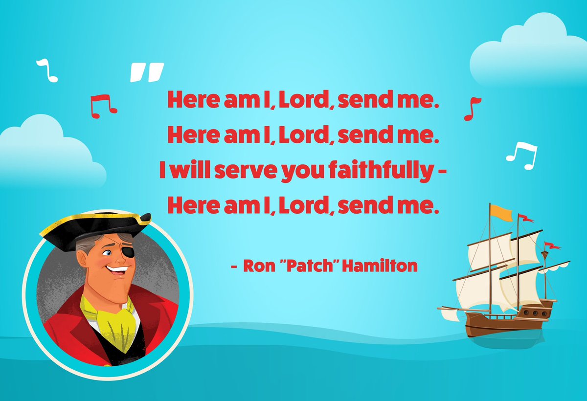 Lord, I give me life to you;
Take control each day.
I will follow anywhere,
Near or far away.

- Ron 'Patch' Hamilton 

Here Am I Lord 
From Patch the Pirate Goes to the Jungle

PatchThePirate.org

#PatchThePirate #PatchAdventure #PatchApp #PatchPlus #MajestyMusic