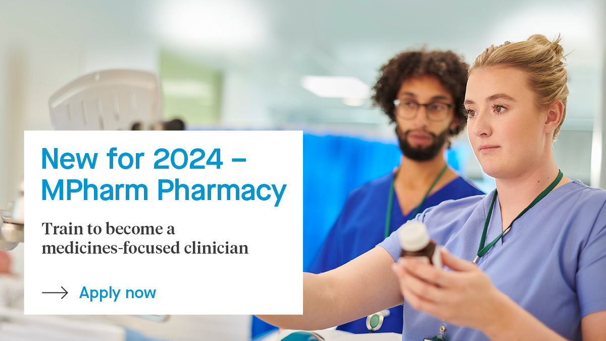 uniofleicester's tweet photo. Three doses of goodness!💊 Reasons to study Pharmacy at Leicester - #2:

➡️Inter-professional learning - you’ll learn alongside Medical Nursing, Midwifery, Physio, Diagnostic Radiography and ODP students⬅️

👉 https://t.co/TCIY62zweE

#CitizensOfChange | #StudyPharmacy | @UofLSoH https://t.co/v01IXumVJ9