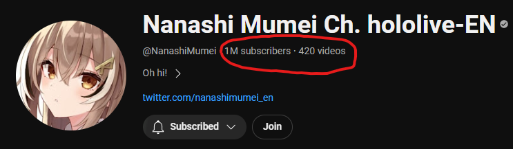 InverseDeus's tweet photo. Congrats Mumei!!!
You hit 1 million at the perfect time.
@nanashimumei_en https://t.co/UPFL0d1few