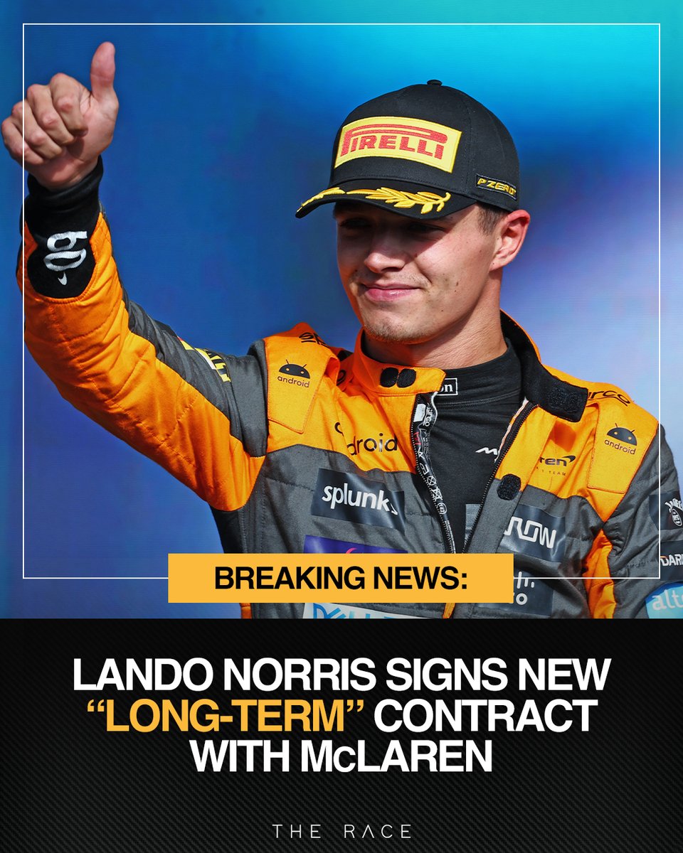 wearetherace's tweet photo. ✍️ You wait ages for a new #F1 driver deal and then two come along at once...

A day after Charles Leclerc and Ferrari's news, McLaren announces a new multi-year contract with Lando Norris.

Has he made the right choice? 💭 https://t.co/fFMwzh8QXh