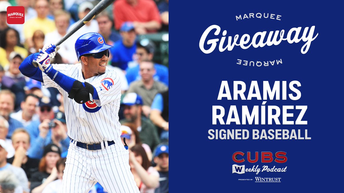 Aramis Ramírez signed baseball giveaway!

RT and follow the Cubs Weekly Podcast wherever you get your podcasts.

Rules: bit.ly/48wQATj