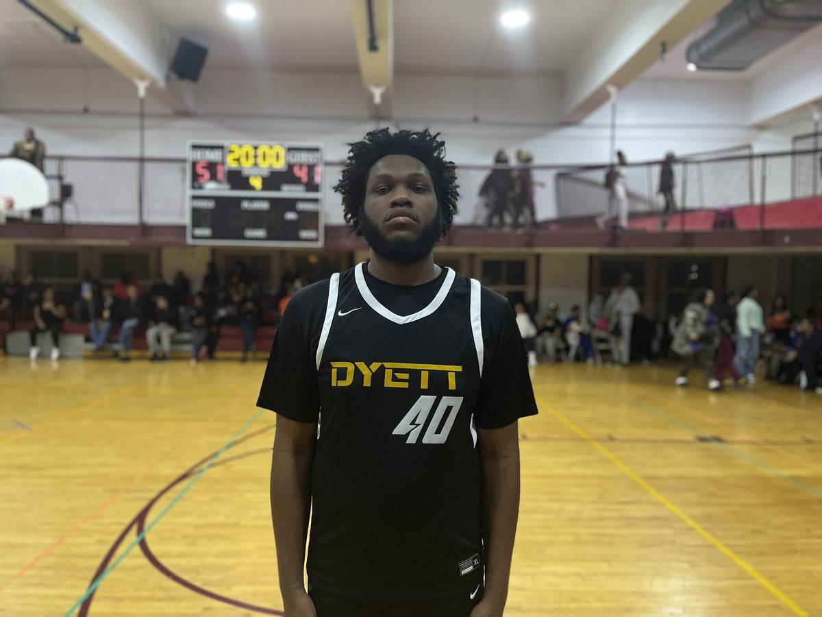 Another standout from last night for Dyett:

6’8 2024 C Jerome Thornton 

Changed the game off the bench in the second half. Rebounded, scored on a couple of drop steps and used his massive frame to move people around in the paint. Prime candidate for a JUCO looking for size.