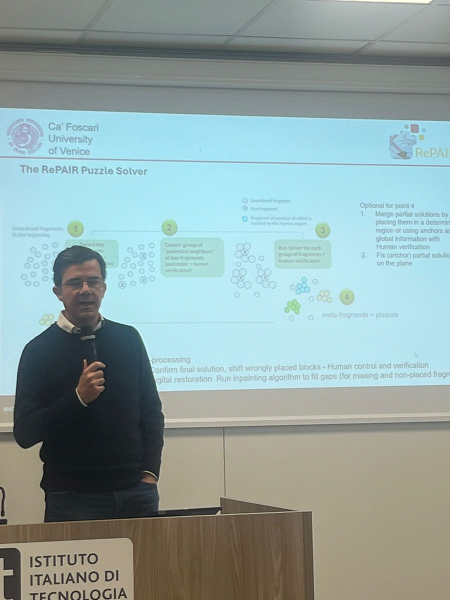 repairproject21's tweet photo. The 5th meeting of the #RePAIRproject took place in Genova from 25 to 26 January 2024 and was hosted by Istituto Italiano di Tecnologia.  Researches are discussing  latest updates from the project. https://t.co/E4zt8IJVdo