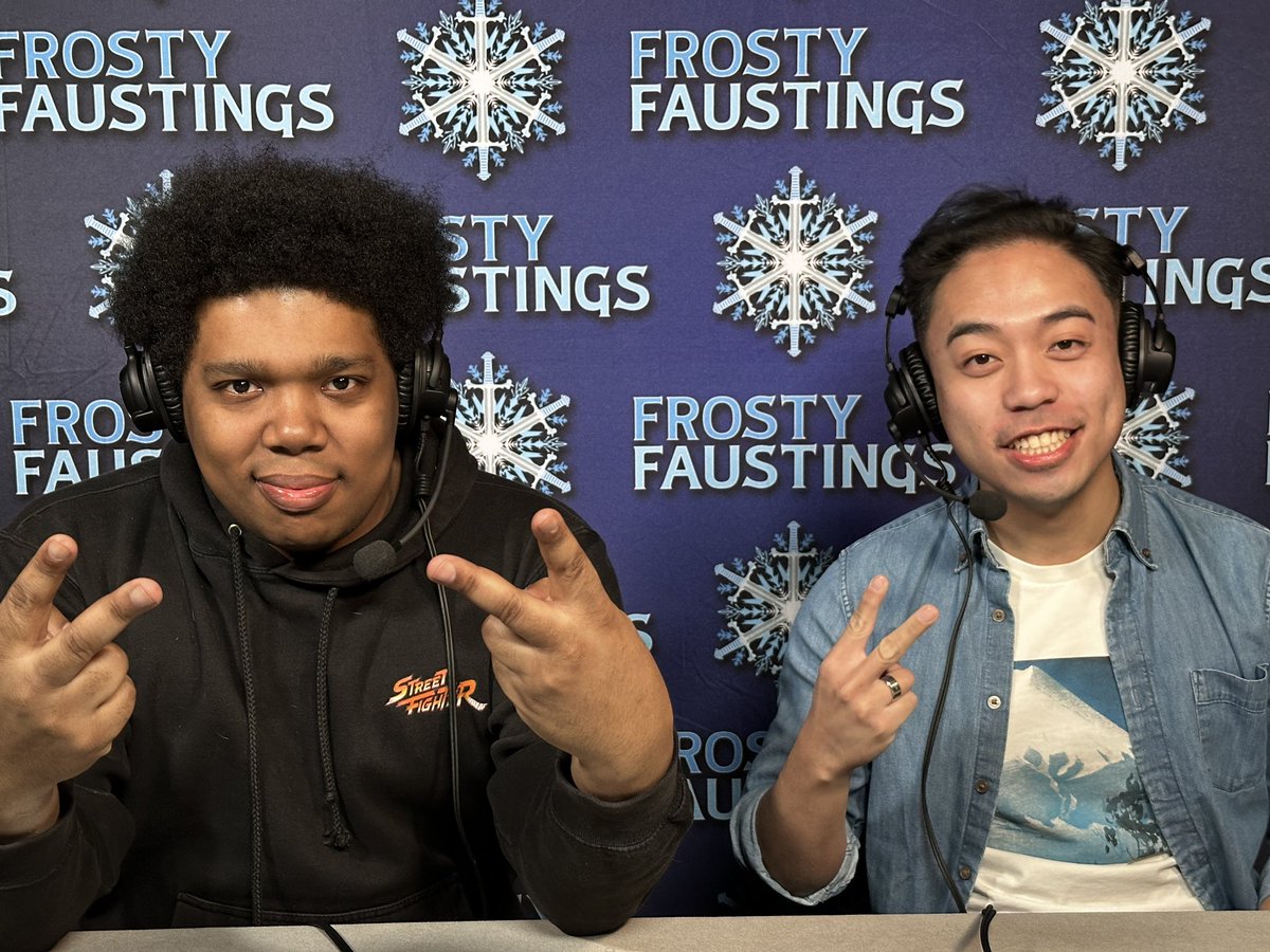 We’re opening Frosty Faustings XVI with Street Fighter 6 Pools

🎙️ <a href="/_saintcola/">TNS | Saint Cola 🎙️ Capcom Cup</a> + <a href="/jaytsu_/">TNS | Jaytsu ☕🎙➡ uma.guide</a> 
📺 twitch.tv/lowkickesports