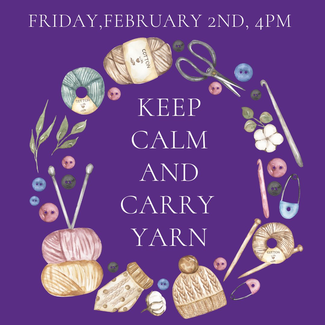 Teens, listen to the latest hit at K-Pop Club on Thursday at 5pm and then work on your latest needlework project (crochet, knitting, cross stitch, and more) on Friday at 4pm at Keep Calm and Carry Yarn. #hcplteens #harriscountypl #teenlibraryprograms