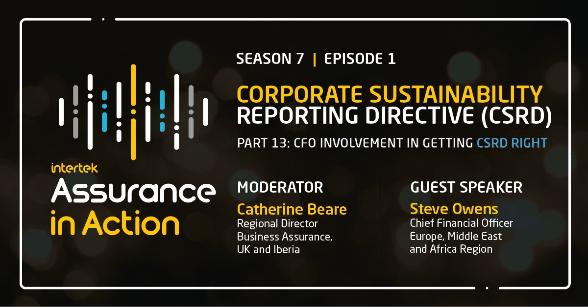 IntertekFuture's tweet image. 🎙️Tune in! Catherine Beare chats with CFO Steve Owens on mastering sustainability &amp;amp; delivery as a top finance exec. Don&apos;t miss their insights on managing growth with an eye on the future! #Podcast #BusinessInsights #CSRD #Sustainability 🌍
Listen here: ow.ly/gO1150Qu5G0