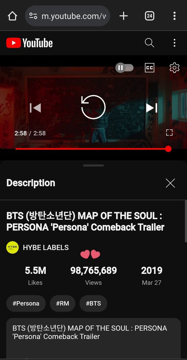 TeamRMBD's tweet photo. 🔔 Daily Remainder To Stream Persona ‼️

Total Streams – 98,765,689
Need – 1,234,311
🖇️:https://t.co/iaK5cUL33c

• Don't forget to Stream Persona on YouTube 

#RM #방탄소년단RM #BTSRM #NAMJOON #김남준
#ProjectPersona https://t.co/yWBiYA8900