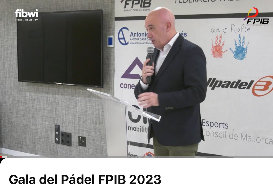 YA TENÉIS DISPONIBLE EN NUESTRO CANAL DE YOUTUBE EL DISCURSO DE NUESTRO PRESIDENTE @Sanzfo EN LA GALA DE PADEL 2023 

➡️🔗 youtu.be/hYuNeA0o3ik?fe… 

#fpib #padel #padelbalear