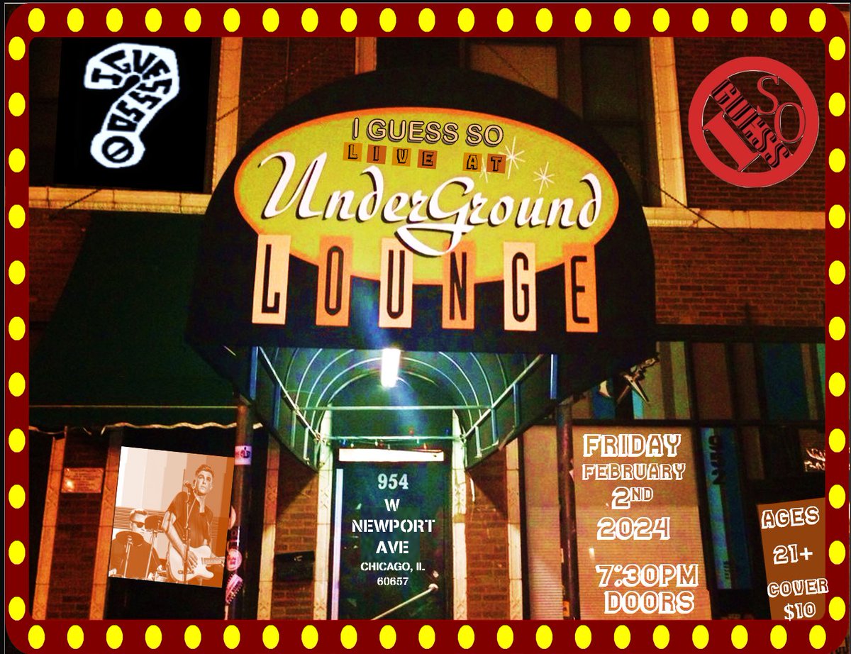 IGuessSoBand's tweet photo. I don’t know about you but I’m feeling 2️⃣/2️⃣ !

We’re dusting off our shovels for our first subterranean gig to pierce through our dense noise and static roots 🪓

Get buried with us 6 feet under next Friday!🤘🏻 
#IGuessSoBand
#WhyDoIStillKnowAChemistryMol
#OffTheUndergroundRails https://t.co/8pWj4DRADM